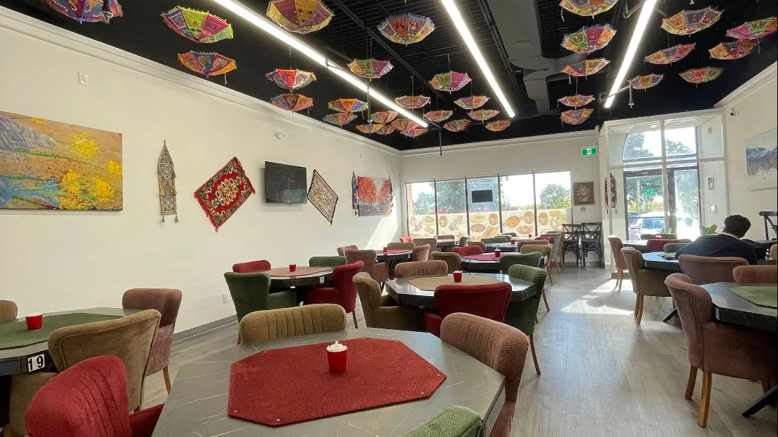 The finished Café Luka dining room in North York