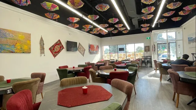Finished Café Luka dining room in North York after FAIME's interior fit-out