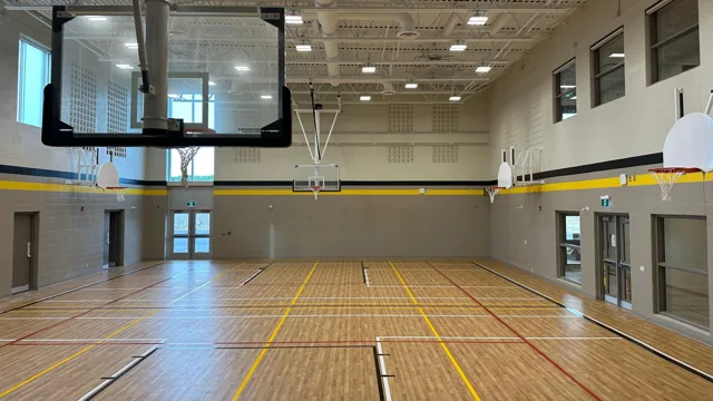 The newly painted gymnasium at St. Andr&eacute; Bessette Catholic School in Innisfil